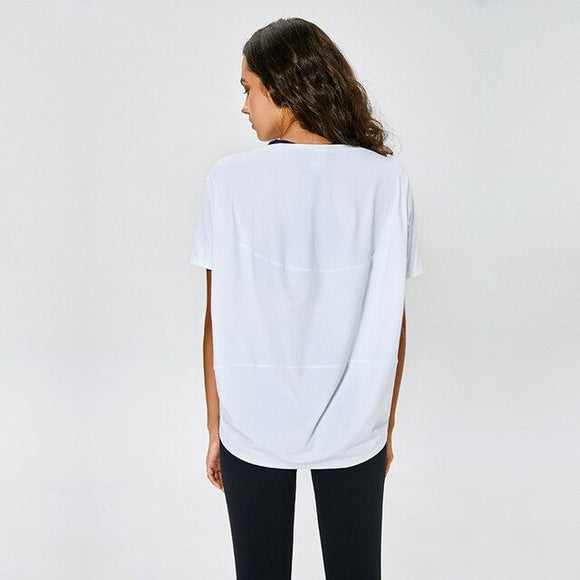 Loose Fit  High Low Sports Flowing Tee